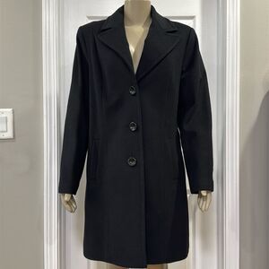 KRISTEN BLAKE STUDIO COLLECTION LAMBSWOOL BLEND COAT.